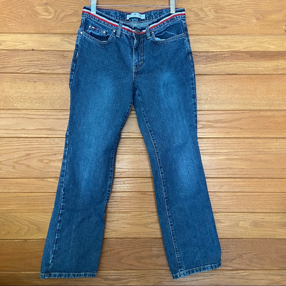 Tommy Hilfiger Y2K logo striped waistband jeans